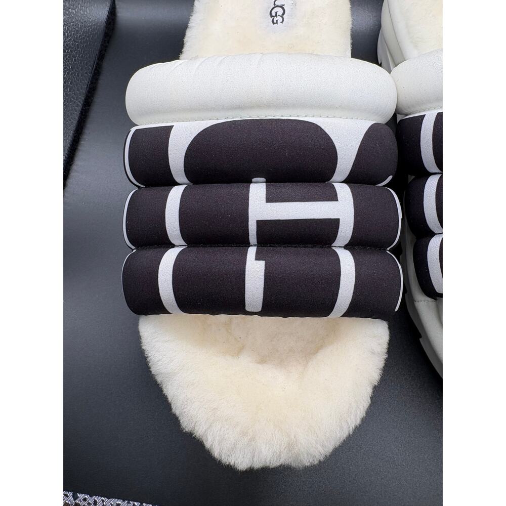 UGG Maxi Fluff Sheepskin Slide Slippers Womens Cozy - Picture 7 of 11